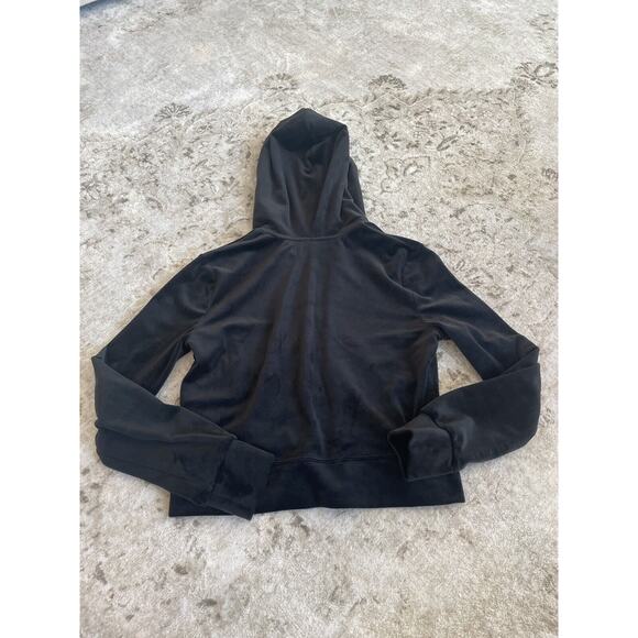 Juicy Couture Black Velour Zip Hoodie Jacket Size Small‎ - Picture 5 of 5